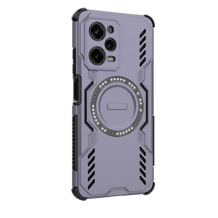 For Redmi Note 12 Pro 5G Global Butterfly Armor MagSafe Magnetic Ring Shockproof Phone Case