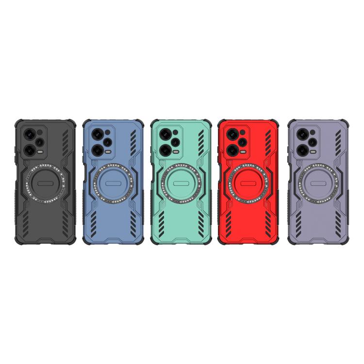 For Redmi Note 12 Pro 5G Global Butterfly Armor MagSafe Magnetic Ring Shockproof Phone Case