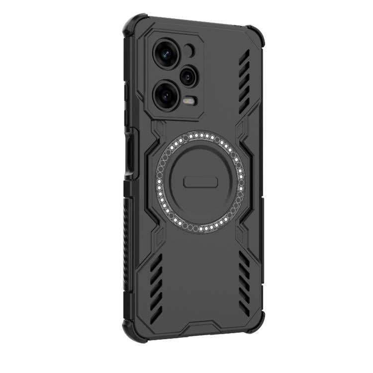 For Redmi Note 12 Pro 5G Global Butterfly Armor MagSafe Magnetic Ring Shockproof Phone Case