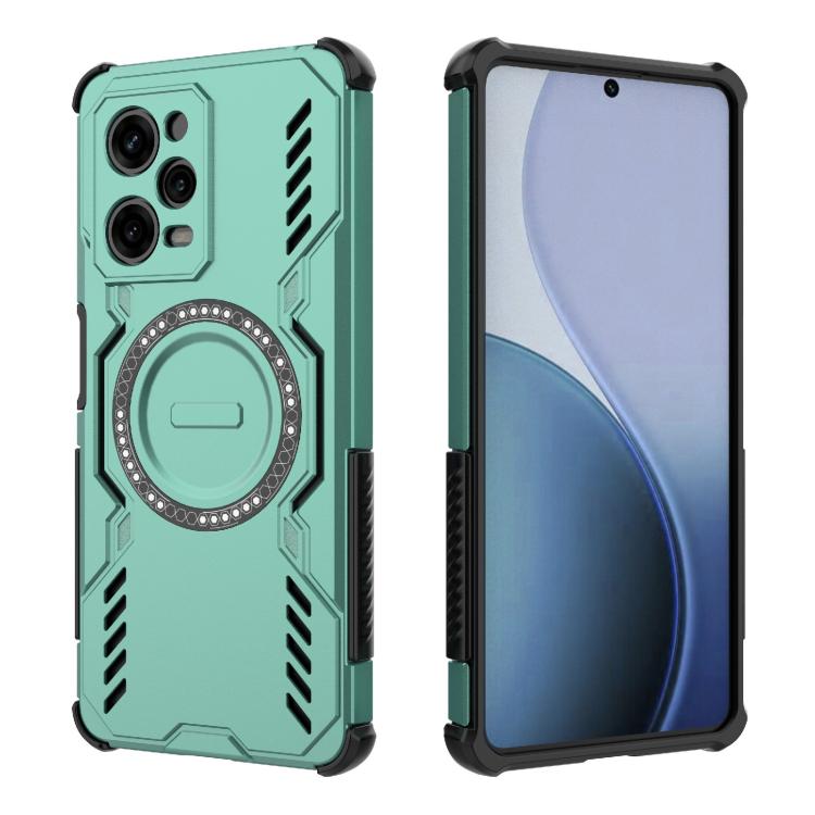 For Redmi Note 12 Pro 5G Global Butterfly Armor MagSafe Magnetic Ring Shockproof Phone Case