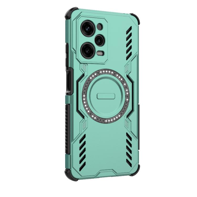 For Redmi Note 12 Pro 5G Global Butterfly Armor MagSafe Magnetic Ring Shockproof Phone Case