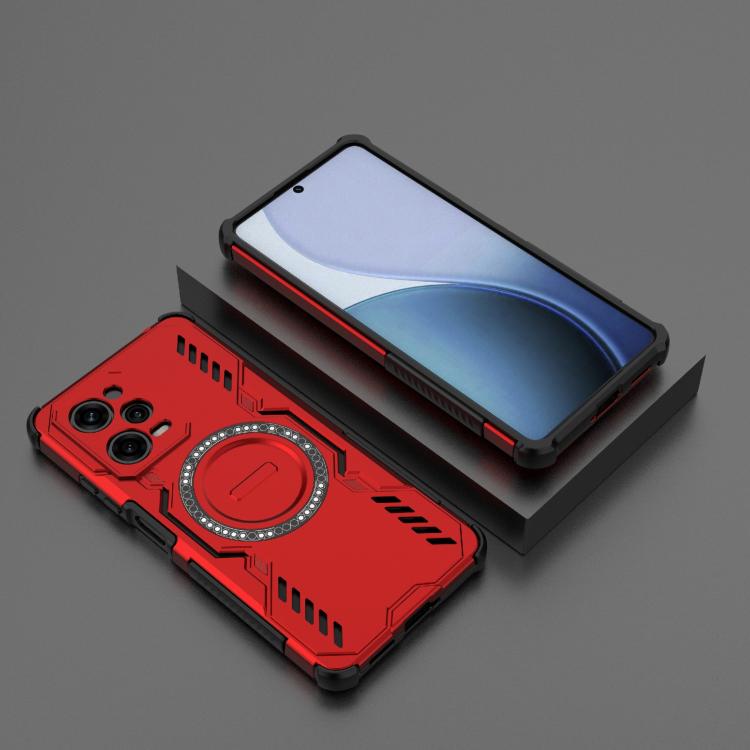 For Redmi Note 12 Pro 5G Global Butterfly Armor MagSafe Magnetic Ring Shockproof Phone Case