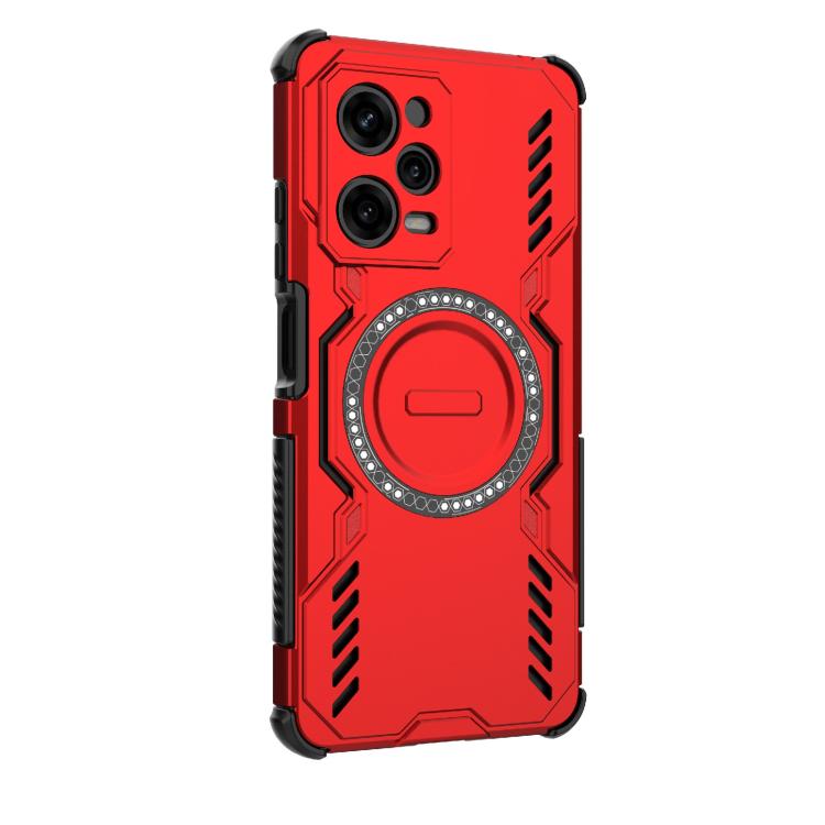 For Redmi Note 12 Pro 5G Global Butterfly Armor MagSafe Magnetic Ring Shockproof Phone Case