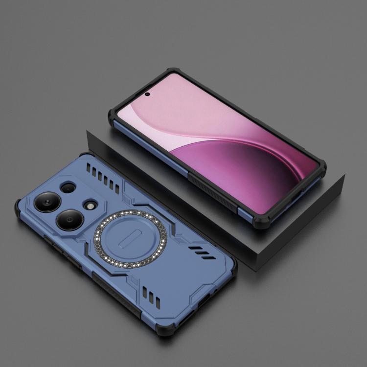 For Redmi Note 13 Pro 4G Global Butterfly Armor MagSafe Magnetic Ring Shockproof Phone Case