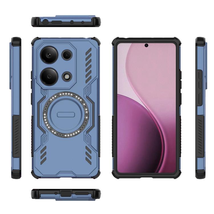 For Redmi Note 13 Pro 4G Global Butterfly Armor MagSafe Magnetic Ring Shockproof Phone Case