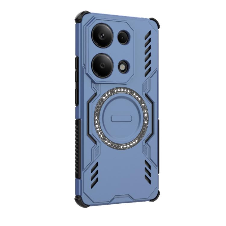 For Redmi Note 13 Pro 4G Global Butterfly Armor MagSafe Magnetic Ring Shockproof Phone Case