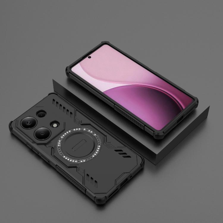 For Redmi Note 13 Pro 4G Global Butterfly Armor MagSafe Magnetic Ring Shockproof Phone Case