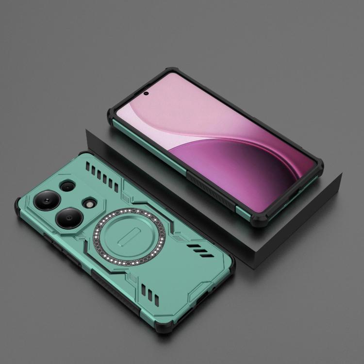 For Redmi Note 13 Pro 4G Global Butterfly Armor MagSafe Magnetic Ring Shockproof Phone Case