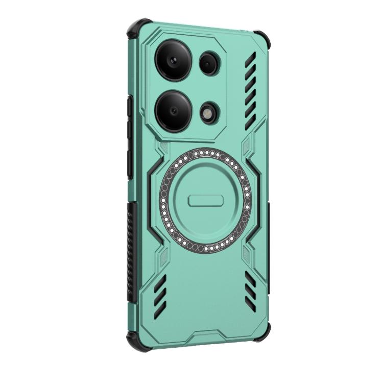 For Redmi Note 13 Pro 4G Global Butterfly Armor MagSafe Magnetic Ring Shockproof Phone Case