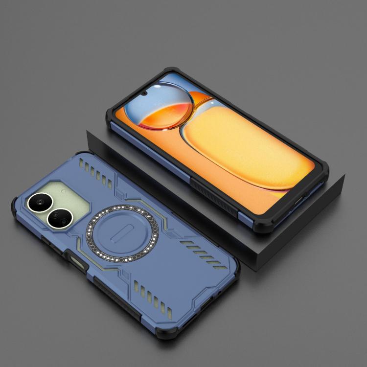 For Redmi 13C 4G Global Butterfly Armor MagSafe Magnetic Ring Shockproof Phone Case