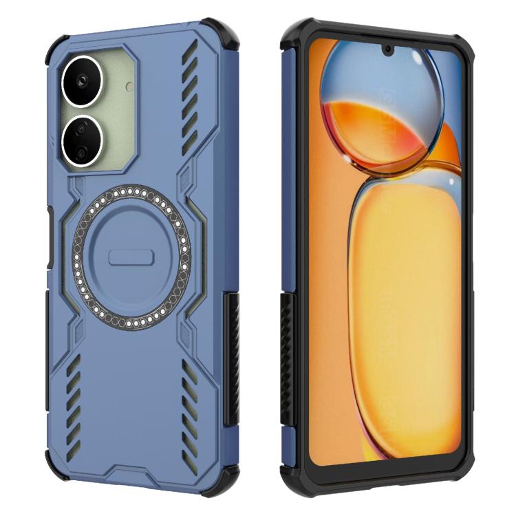 For Redmi 13C 4G Global Butterfly Armor MagSafe Magnetic Ring Shockproof Phone Case
