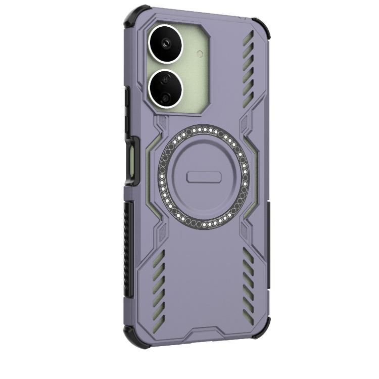 For Redmi 13C 4G Global Butterfly Armor MagSafe Magnetic Ring Shockproof Phone Case