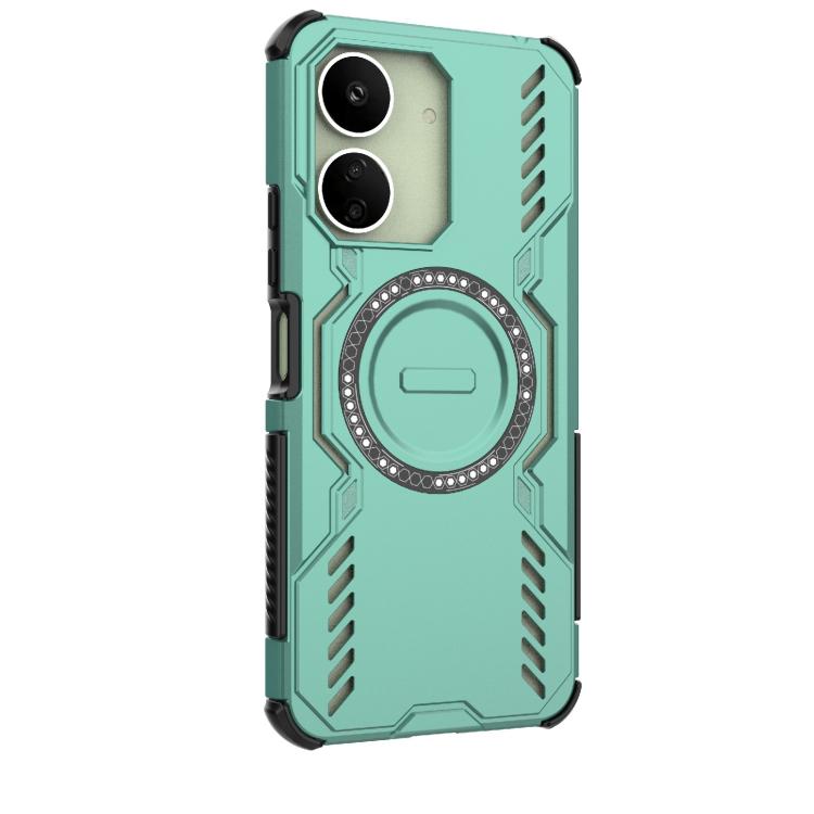 For Redmi 13C 4G Global Butterfly Armor MagSafe Magnetic Ring Shockproof Phone Case