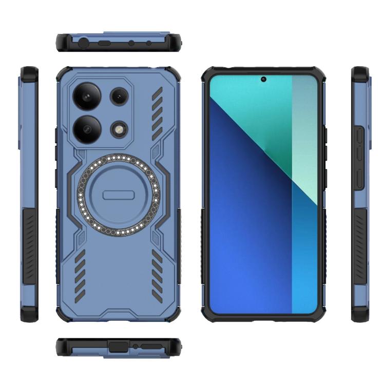For Redmi Note 13 4G Global Butterfly Armor MagSafe Magnetic Ring Shockproof Phone Case