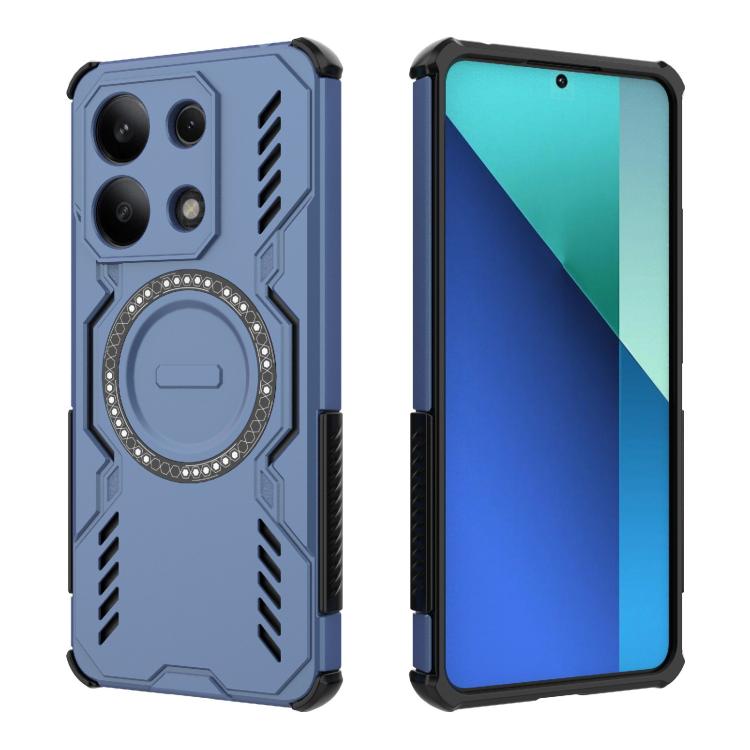 For Redmi Note 13 4G Global Butterfly Armor MagSafe Magnetic Ring Shockproof Phone Case
