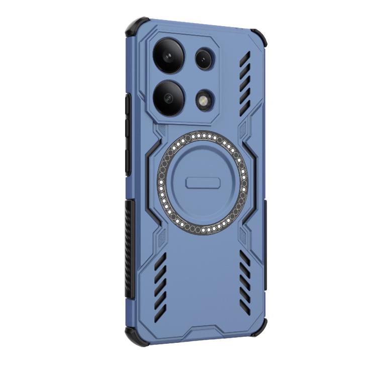 For Redmi Note 13 4G Global Butterfly Armor MagSafe Magnetic Ring Shockproof Phone Case
