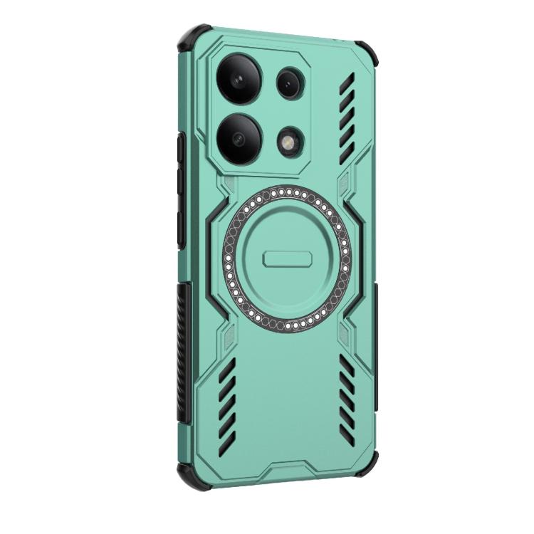 For Redmi Note 13 4G Global Butterfly Armor MagSafe Magnetic Ring Shockproof Phone Case