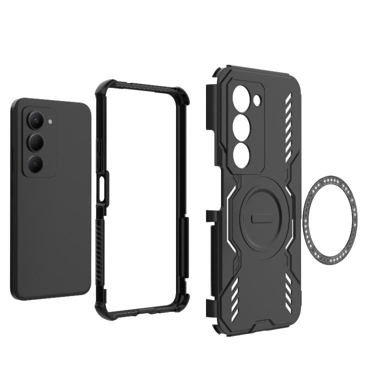 For Redmi 15 5G Global / 15 4G SEA Butterfly Armor MagSafe Magnetic Ring Shockproof Phone Case
