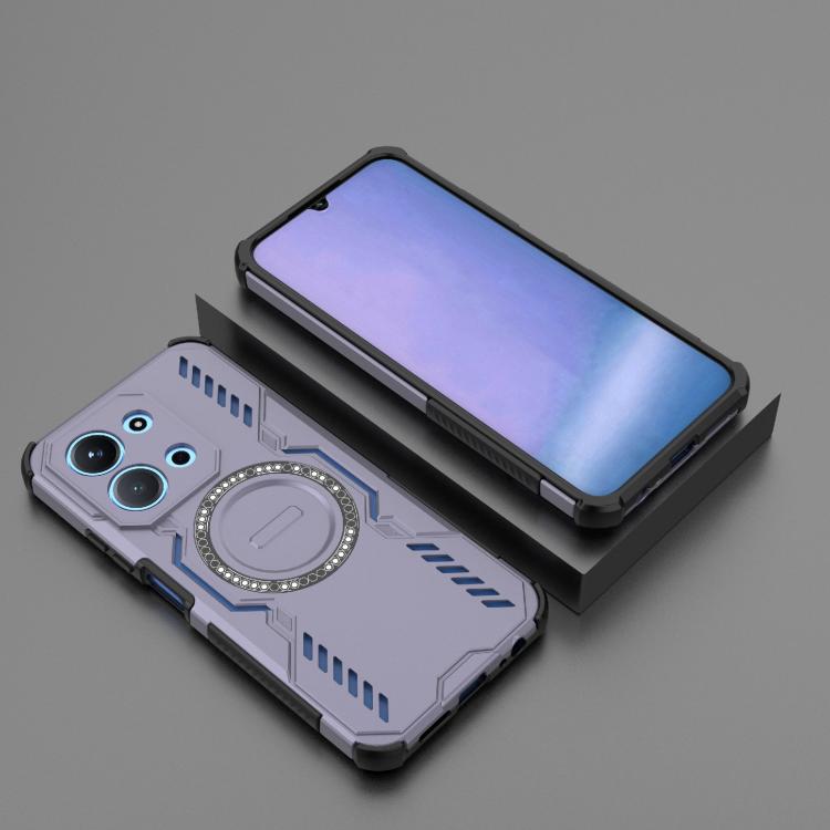 For Redmi 15C 5G / 4G EU 173mm Butterfly Armor MagSafe Magnetic Ring Shockproof Phone Case