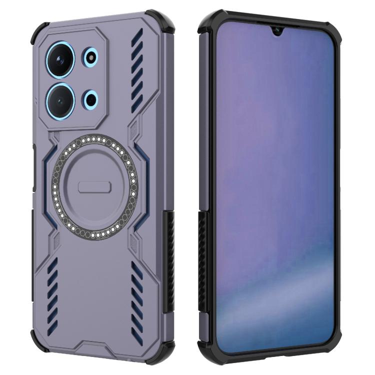 For Redmi 15C 5G / 4G EU 173mm Butterfly Armor MagSafe Magnetic Ring Shockproof Phone Case