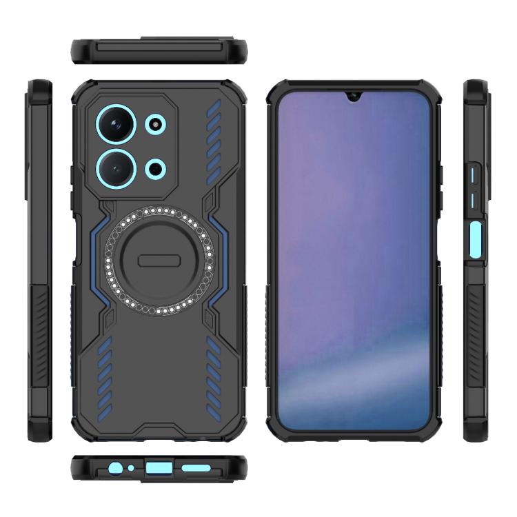 For Redmi 15C 5G / 4G EU 173mm Butterfly Armor MagSafe Magnetic Ring Shockproof Phone Case