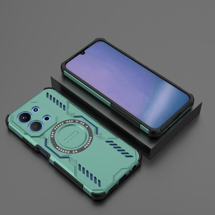 For Redmi 15C 5G / 4G EU 173mm Butterfly Armor MagSafe Magnetic Ring Shockproof Phone Case