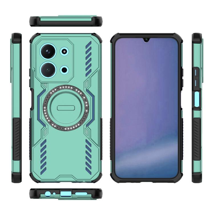 For Redmi 15C 5G / 4G EU 173mm Butterfly Armor MagSafe Magnetic Ring Shockproof Phone Case