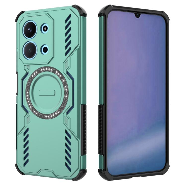 For Redmi 15C 5G / 4G EU 173mm Butterfly Armor MagSafe Magnetic Ring Shockproof Phone Case