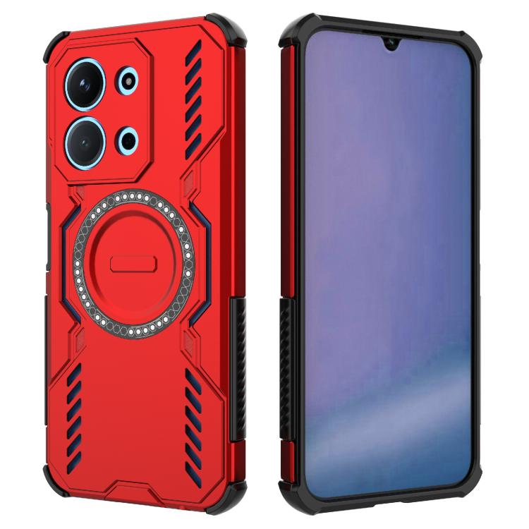 For Redmi 15C 5G / 4G EU 173mm Butterfly Armor MagSafe Magnetic Ring Shockproof Phone Case