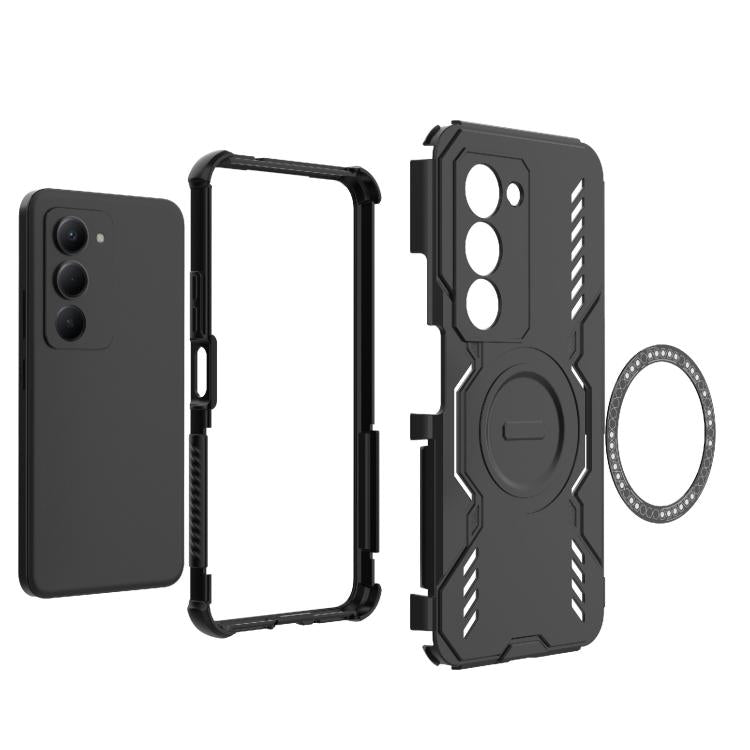 For Redmi 15 5G / 4G EU 171mm Butterfly Armor MagSafe Magnetic Ring Shockproof Phone Case
