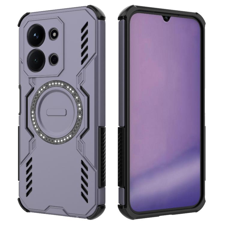 For Redmi 15C 5G / 4G Global 171mm Butterfly Armor MagSafe Magnetic Ring Shockproof Phone Case