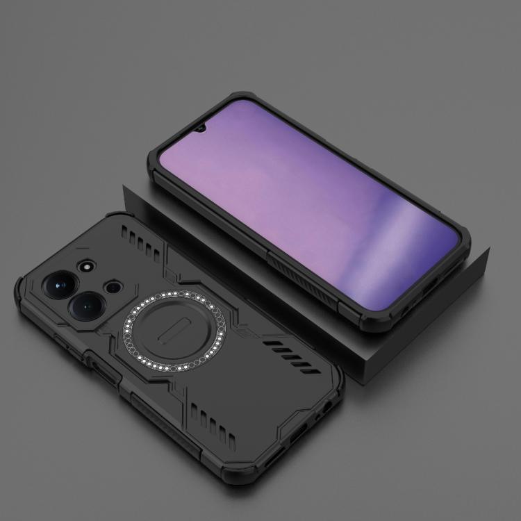 For Redmi 15C 5G / 4G Global 171mm Butterfly Armor MagSafe Magnetic Ring Shockproof Phone Case