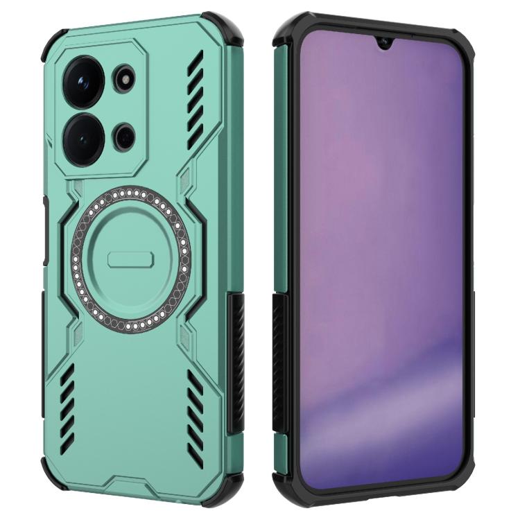 For Redmi 15C 5G / 4G Global 171mm Butterfly Armor MagSafe Magnetic Ring Shockproof Phone Case