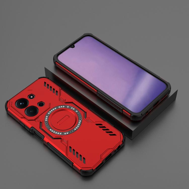 For Redmi 15C 5G / 4G Global 171mm Butterfly Armor MagSafe Magnetic Ring Shockproof Phone Case