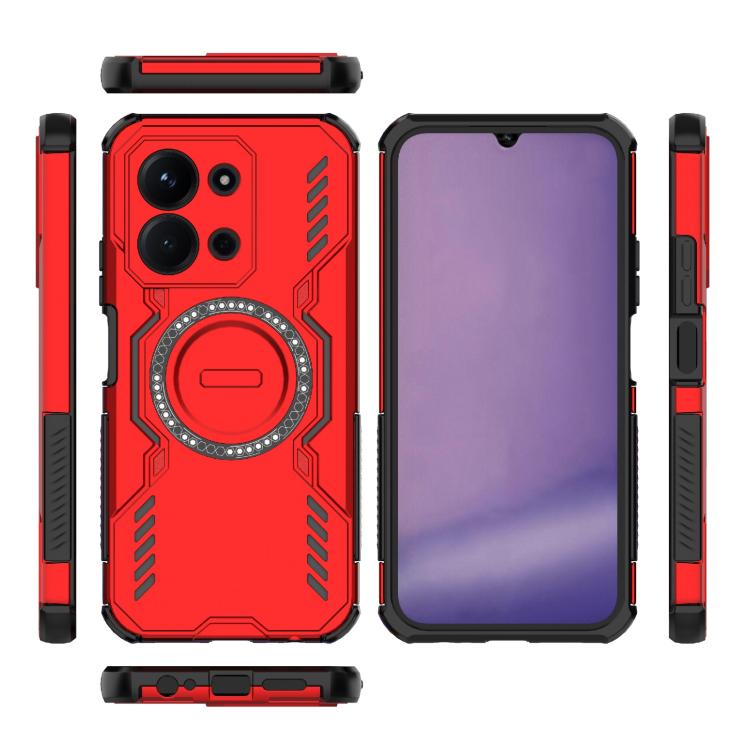 For Redmi 15C 5G / 4G Global 171mm Butterfly Armor MagSafe Magnetic Ring Shockproof Phone Case