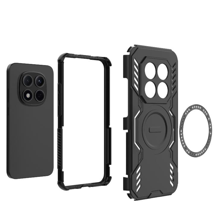 For Redmi Note 15 Pro 5G Global 163.6mm Butterfly Armor MagSafe Magnetic Ring Shockproof Phone Case