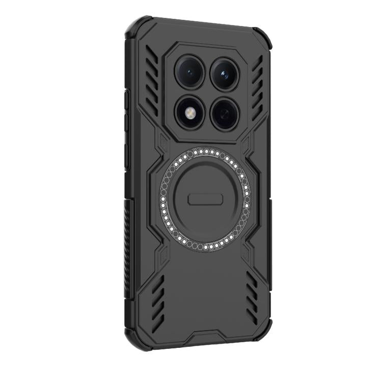 For Redmi Note 15 Pro 5G Global 163.6mm Butterfly Armor MagSafe Magnetic Ring Shockproof Phone Case