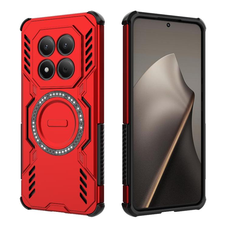 For Redmi Note 15 Pro 4G Global 163.2mm Butterfly Armor MagSafe Magnetic Ring Shockproof Phone Case