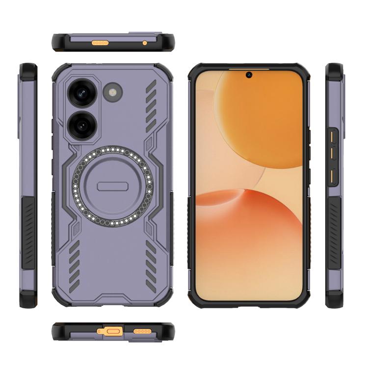 For Redmi Turbo 5 5G / Poco X8 Pro 5G Butterfly Armor MagSafe Magnetic Ring Shockproof Phone Case