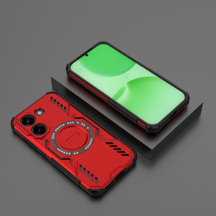 For Redmi Turbo 5 5G / Poco X8 Pro 5G Butterfly Armor MagSafe Magnetic Ring Shockproof Phone Case