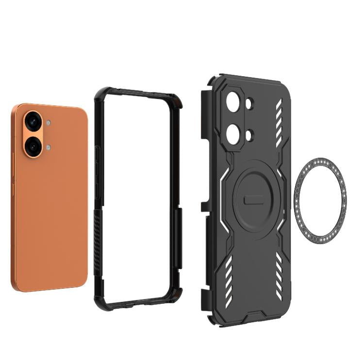 For Redmi Turbo 5 Max / Poco X8 Pro Max Butterfly Armor MagSafe Magnetic Ring Shockproof Phone Case