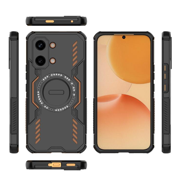 For Redmi Turbo 5 Max / Poco X8 Pro Max Butterfly Armor MagSafe Magnetic Ring Shockproof Phone Case