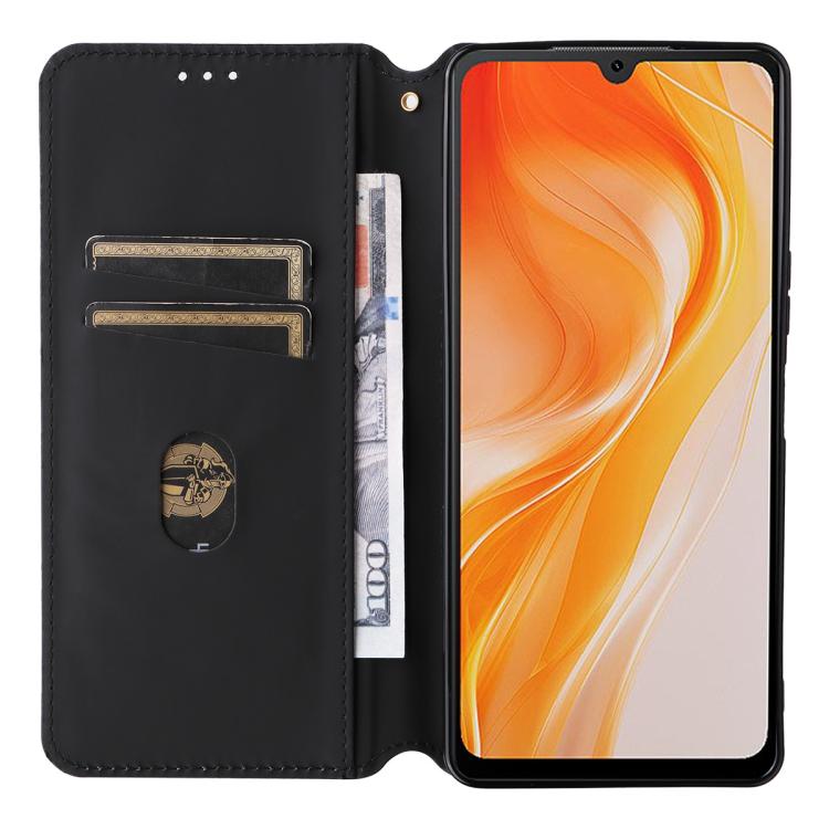 For Cubot P90 Cubic Grid Texture Flip Leather Phone Case