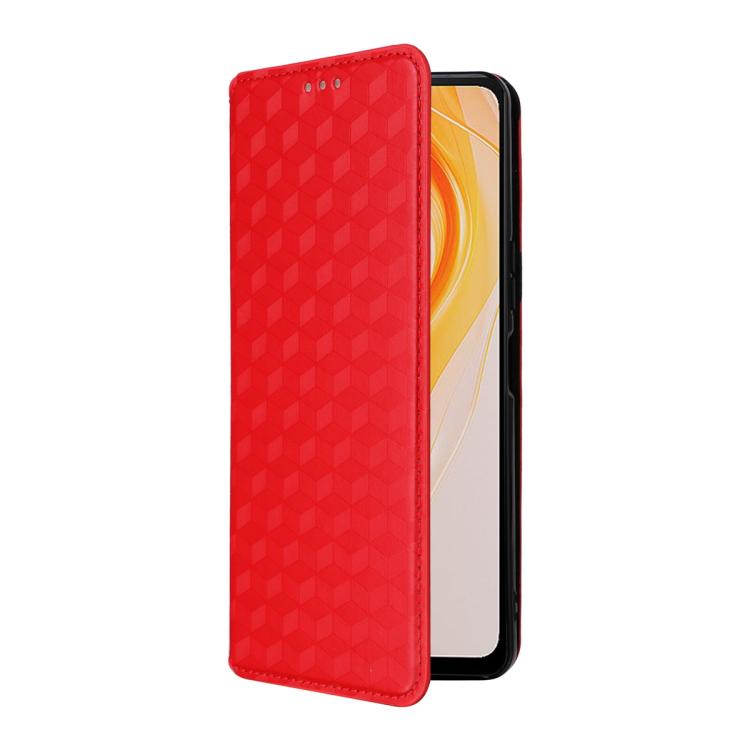 For Cubot P90 Cubic Grid Texture Flip Leather Phone Case