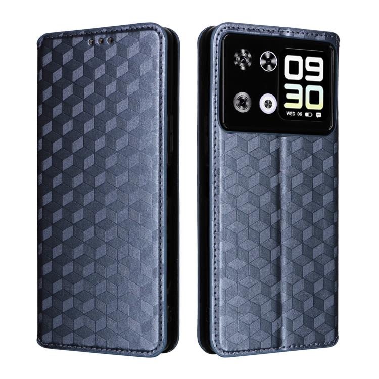 For Cubot P90 Cubic Grid Texture Flip Leather Phone Case