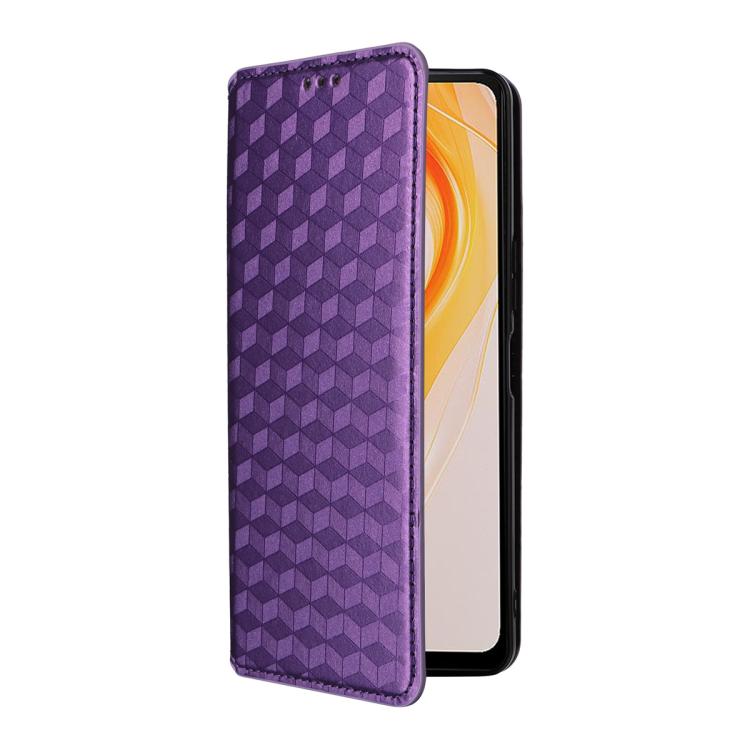 For Cubot P90 Cubic Grid Texture Flip Leather Phone Case