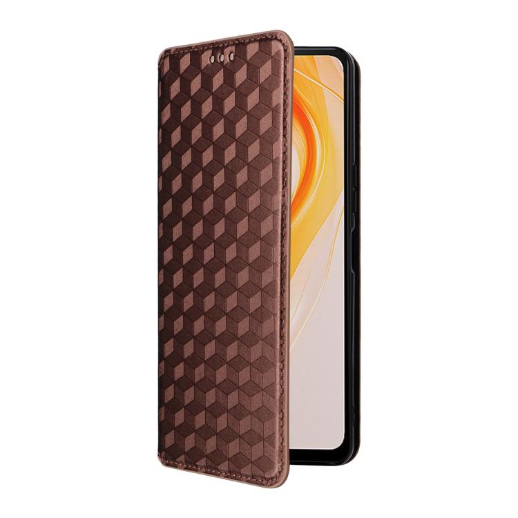 For Cubot P90 Cubic Grid Texture Flip Leather Phone Case