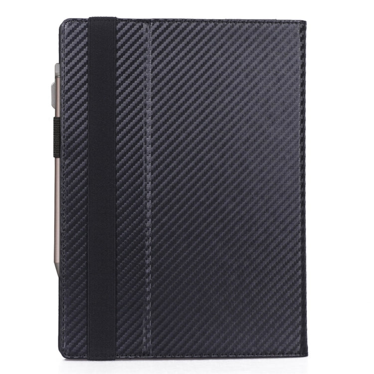 For Sony DPT-CP1 10.3 inch (2018) Carbon Fiber Texture PU Horizontal Flip Leather Case with Holder & Pen Slot & Hand Strap