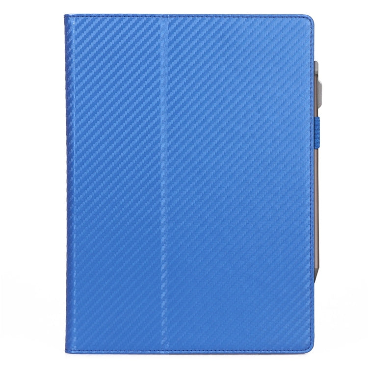 For Sony DPT-CP1 10.3 inch (2018) Carbon Fiber Texture PU Horizontal Flip Leather Case with Holder & Pen Slot & Hand Strap