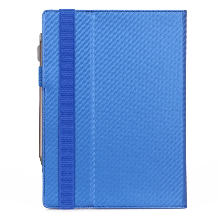 For Sony DPT-CP1 10.3 inch (2018) Carbon Fiber Texture PU Horizontal Flip Leather Case with Holder & Pen Slot & Hand Strap